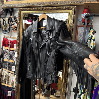 80's Western Style Fringe Biker Jacket