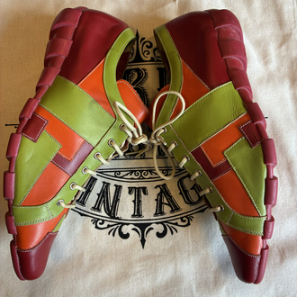 RARE 90's Karl Lagerfeld Colorblock Genuine Leather Shoes