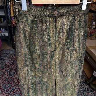 Mixed Green Velvet Skirt