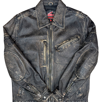 Hein Gericke Distressed Leather Motorcycle Jacket
