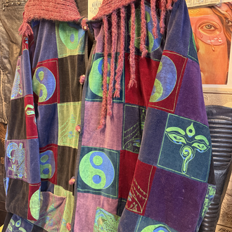 90's Yin&Yang Velvet Coat