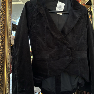 80's NOIR Black Velvet Jacket