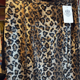 80's Leo Velvet Maxi Skirt