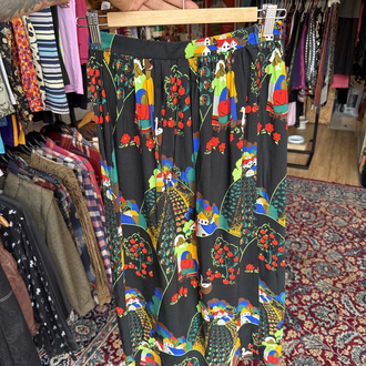 70’s Folk Art Village Print Skirt