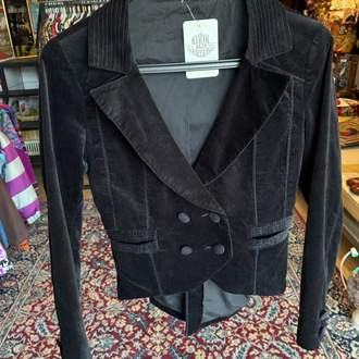 80's NOIR Black Velvet Jacket