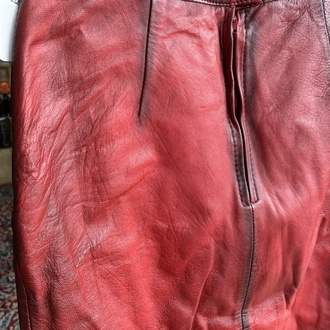Red Bellion Leather Skirt
