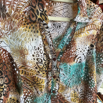 90’s Canda Jungle Mix Print Shirt