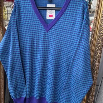 90's Electric Blue & Purple Knit