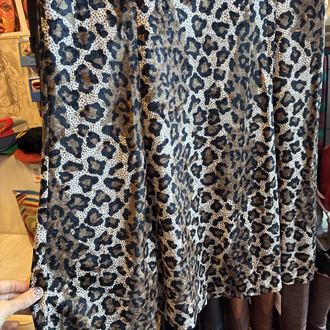 80's Leo Velvet Maxi Skirt