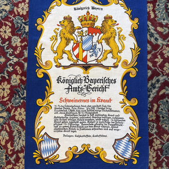 1970s Bavaria Germany Tapestry Tea Towel