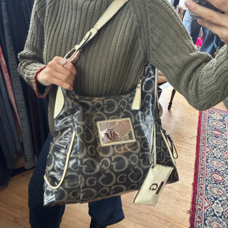 Y2K Guess G-Logo Hobo Bag — Chrome Dreams