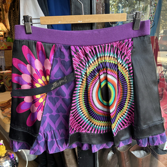 y2k desigual colorful skirt