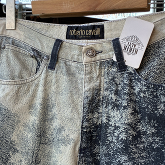 AW94 Roberto Cavalli Renaissance Print Jeans