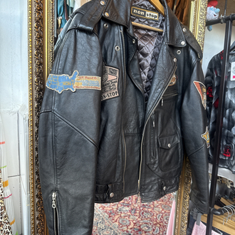 Non Stop 80's Heavy Leather Biker Jacket