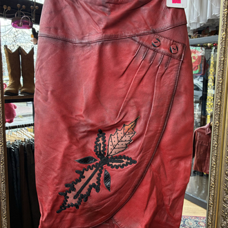 Red Bellion Leather Skirt