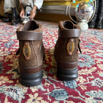 Xyloid "Mother of Invention" Brown Suede & Leather Buckled Boots