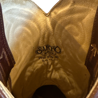 80s Sancho Leather Western Cowboy Boots