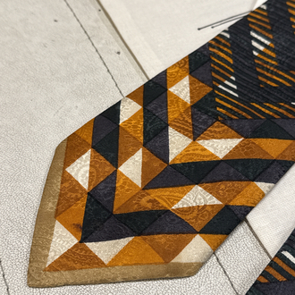 Yves Saint Laurent (YSL) Silk Tie - Made in Italy - Geometric & Paisley
