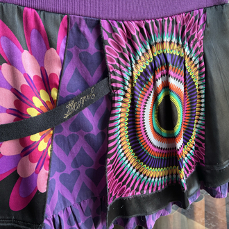 y2k desigual colorful skirt
