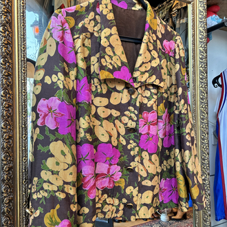 90's Garden of Flowers Silk Blazer