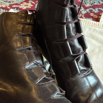 70's Dark Brown Leather Boots