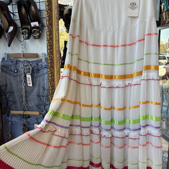 90's Color&Fun Maxi Skirt
