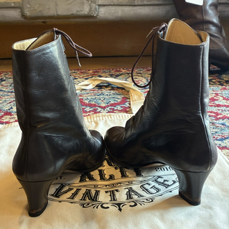 70's Dark Brown Leather Boots
