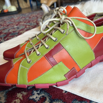 RARE 90's Karl Lagerfeld Colorblock Genuine Leather Shoes
