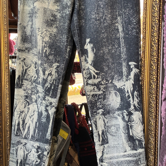 AW94 Roberto Cavalli Renaissance Print Jeans