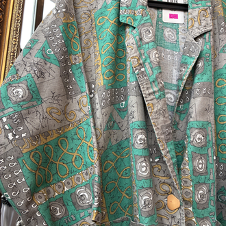 80's Pepita Kimono Shirt