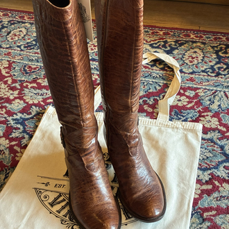 90's Brown Leather Long Boots