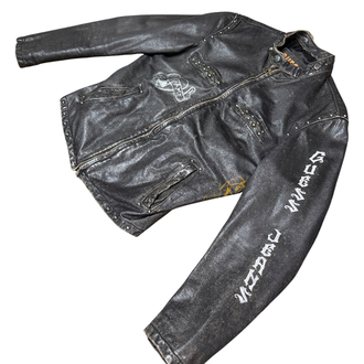 90s GUESS Luxury Jeans Graphics Leather Jacket