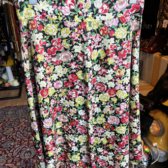 80's Silk Skirt with Garden