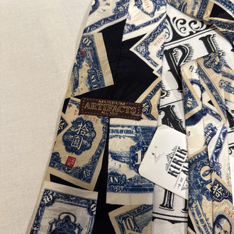 Museum Artifacts Tie | Rare Chinese Banknotes Design