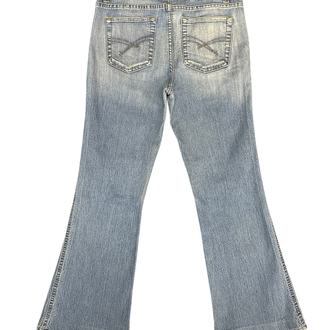 Y2K D&G Lace Patch Flare Jeans