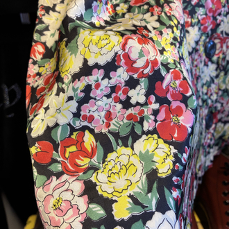 80's Silk Skirt with Garden