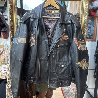 Non Stop 80's Heavy Leather Biker Jacket