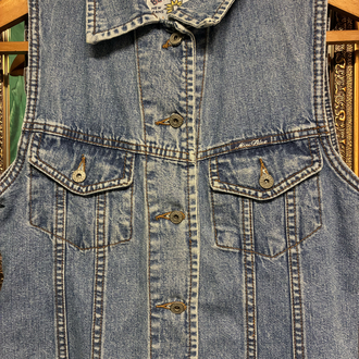 90's Blue System Denim Vest