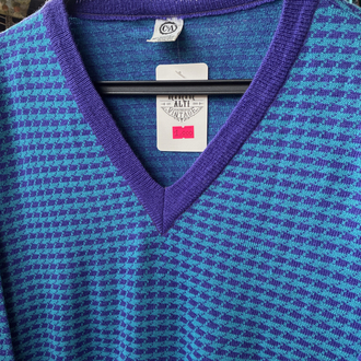 90's Electric Blue & Purple Knit