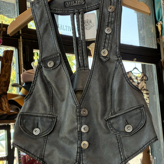 Last Kiss Faux Leather Vest