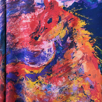 Crimson Kaze Horse Blouse 90’s Expressionist Energy