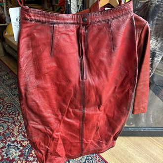 Red Bellion Leather Skirt