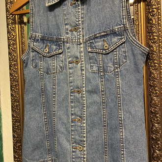 90's Blue System Denim Vest