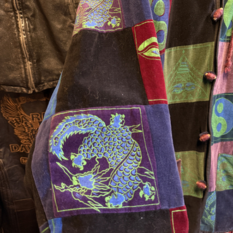 90's Yin&Yang Velvet Coat