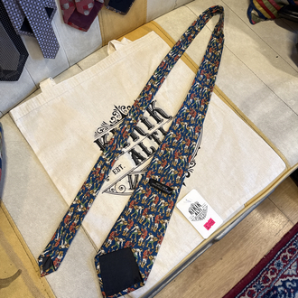 Handmade in Italy Illustrated Pattern Tie