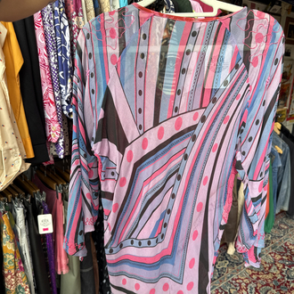 Y2K Boho Mesh Patchwork Top