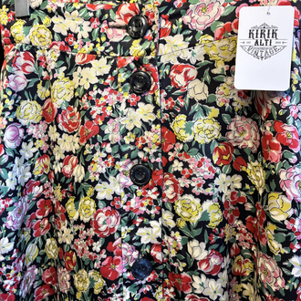 80's Silk Skirt with Garden