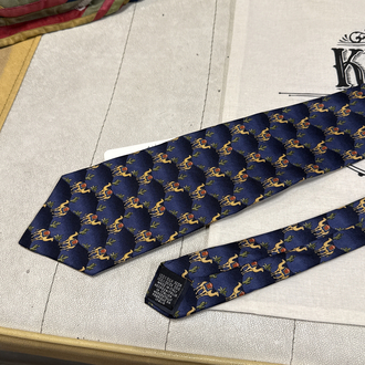 Camel & Cactus Motif Silk Tie - Made in Italy