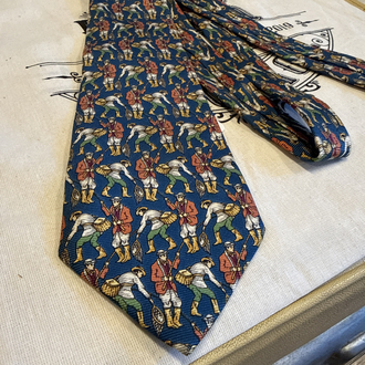 Handmade in Italy Illustrated Pattern Tie
