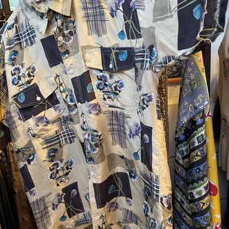 Naf Naf 100% Silk Shirt — “Opium Bloom”